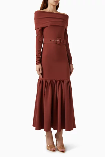 Porter Belted Maxi Dress