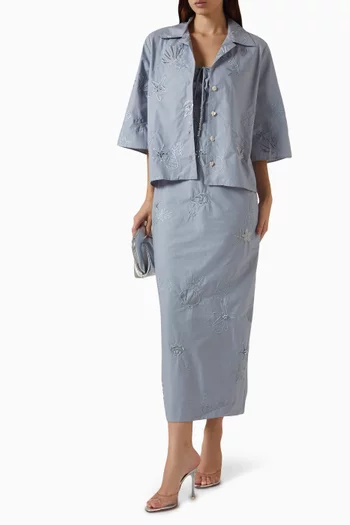Petit Beurre Embroidered Shirt in Cotton