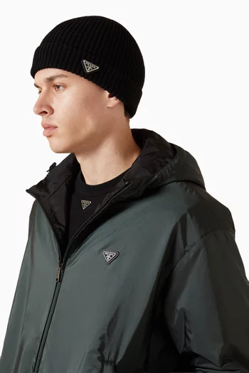 Logo Beanie in Wool-cashmere