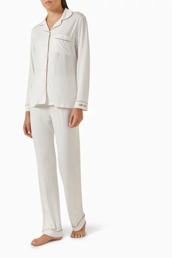 Stretch Pyjama Set in Modal-blend