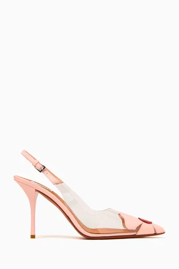 Bloom Slingback 90 Pumps in Plexi  & Nappa Leather
