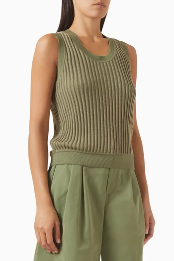Aldcroft Stitch Knit Tank in Cotton