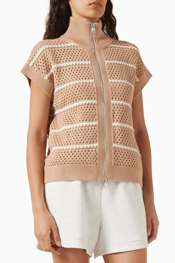 Haney Zip Sweater in Knit