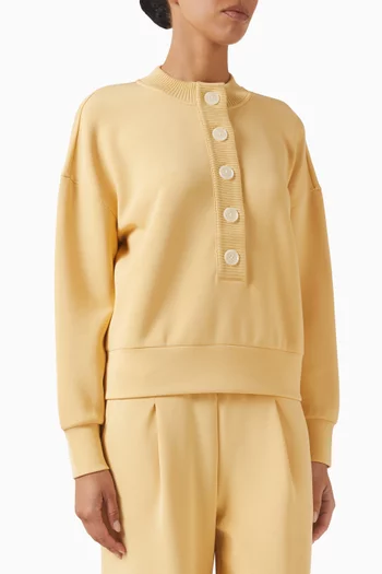 Reena Button-front Sweatshirt
