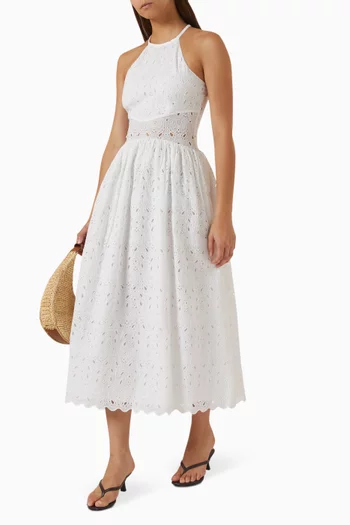 The Paisley Eyelet Maxi Dress