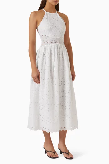 The Paisley Eyelet Maxi Dress