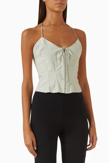 Marini Corset Top in Jacquard