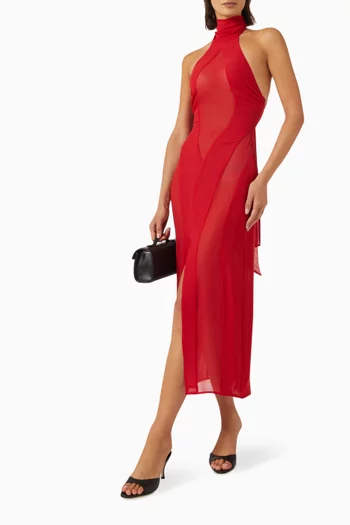 Koemi Sheer Panel Dress
