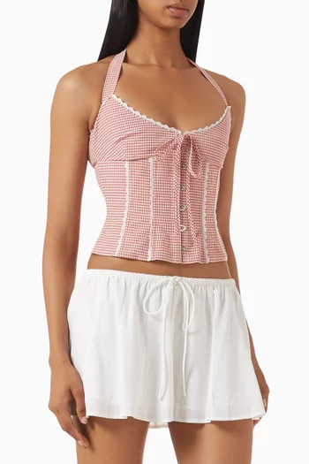 Marini Gingham Corset Top