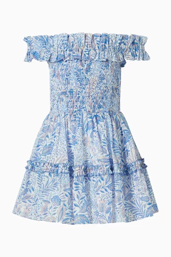 Amber Mini Dress in Metallic Cotton