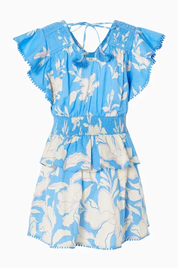 Noemi Floral-print Dress in Cotton-mousseline