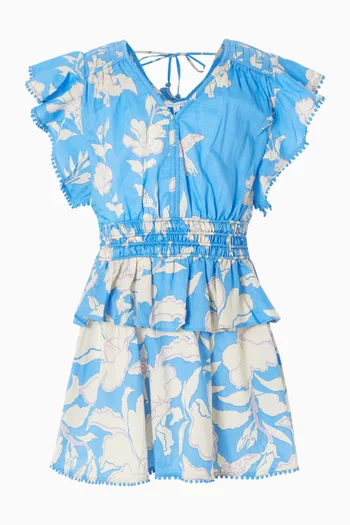 Noemi Floral-print Dress in Cotton-mousseline