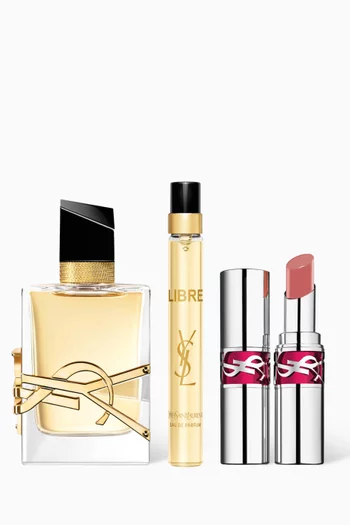 مجموعة هدايا ماء عطر ليبر وأحمر شفاه لوف شاين درجة كاندي جليز 15، توفير 29%