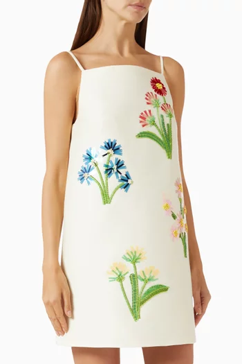Leia Mini Dress in Wool-blend