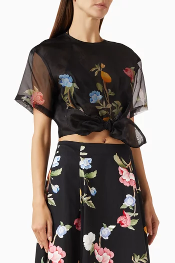 Riley Sleeve Top in Silk