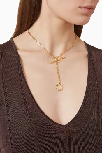 Paperclip Chain Necklace in 18kt Gold-plated Metal