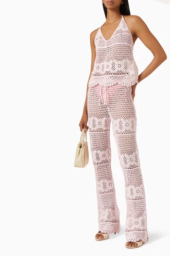 Swim Cover-up Crochet Halter Cami Top