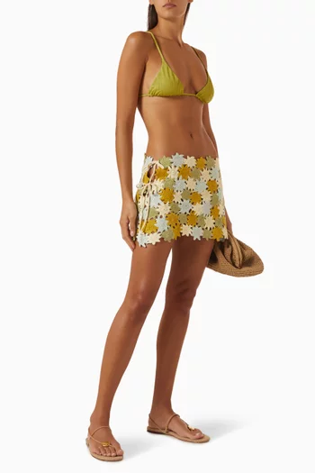 Penny Crochet Mini Skirt in Cotton