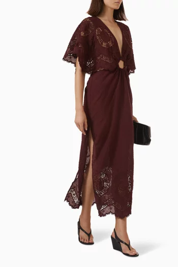 Paradise Maxi Dress in Eyelet Cotton