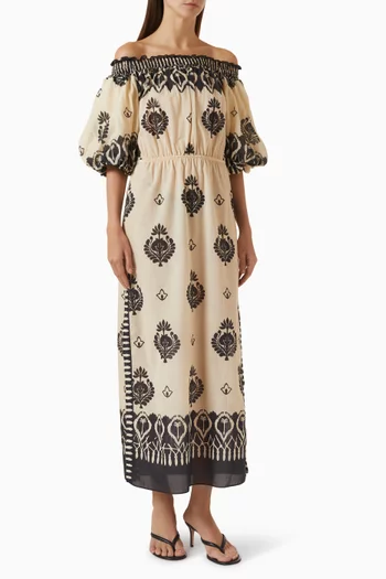 Harbor Hues Dress in Cotton-voile