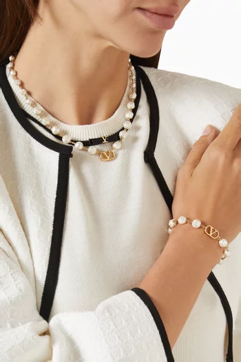 VLOGO Signature Necklace in Gold-tone Metal