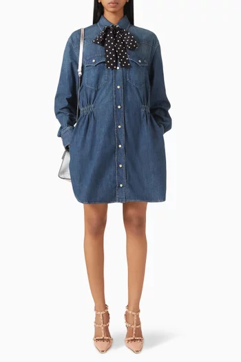Scarf Dress in Denim
