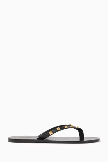 Rockstud Flip Flops in Kidskin
