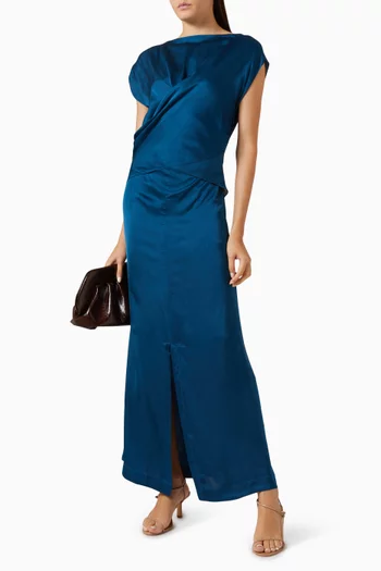 Draped Slit Dress