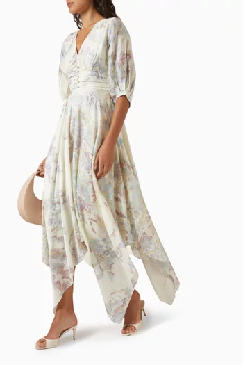 Pleated Dress in Crepe