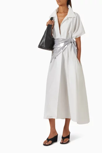 Oversized Shirtdress in Poly Habotai