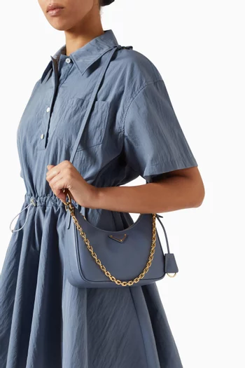 Mini Re-Edition Shoulder Bag in Saffiano Leather