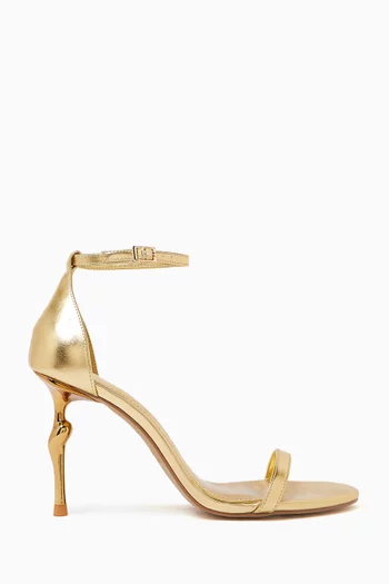Alivia 95 Sandals in Metallic Vegan Leather