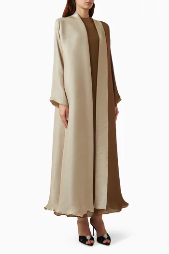 Two-tone 3-piece Abaya Set in Silk Organza