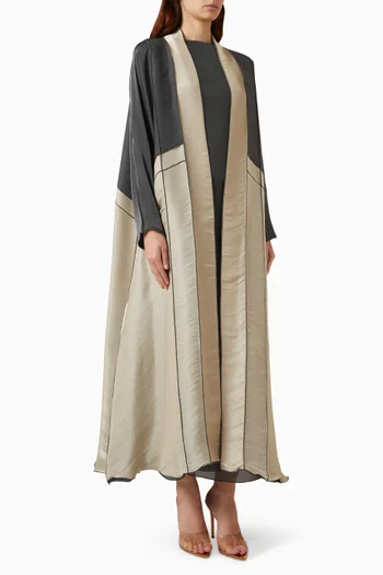 Two-tone 3-piece Abaya Set in Silk Organza