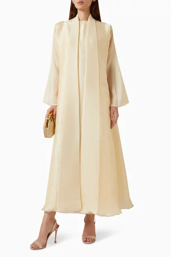 3-piece Abaya Set in Tissue Organza
