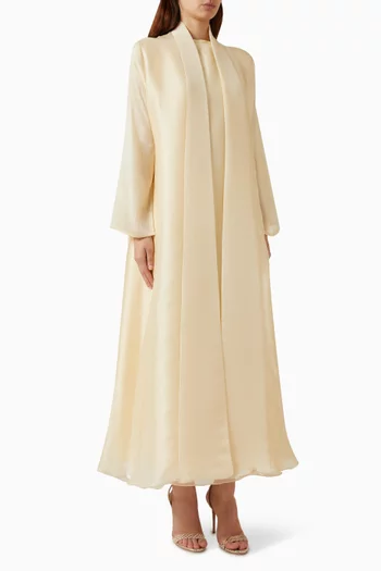 3-piece Abaya Set in Tissue Organza