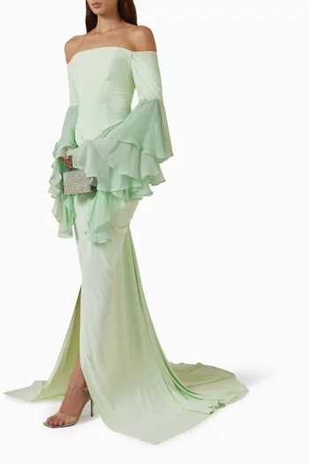 Yelena Off-shoulder Gown in Jersey