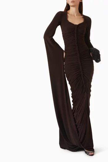 Nyx Draped Gown in Jersey