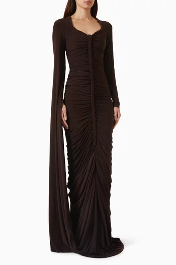 Nyx Draped Gown in Jersey