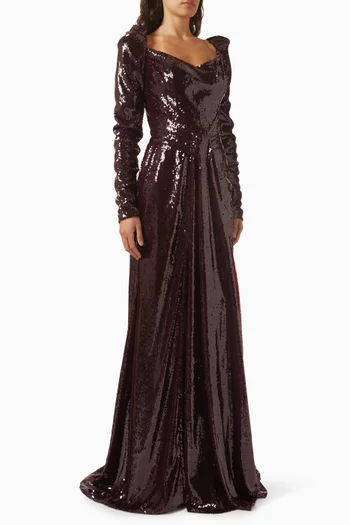 Daria Sequin-embellished Gown