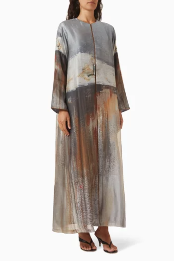 Printed Abaya in Silk