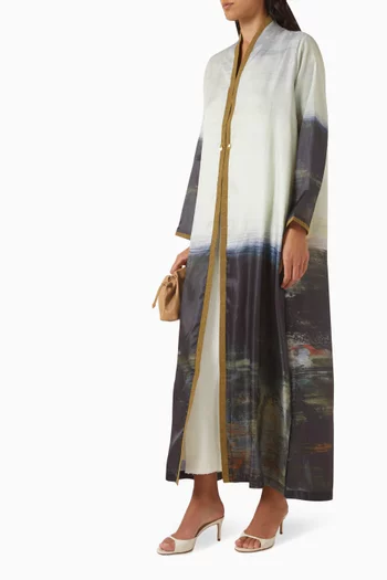 Printed Abaya in Organza