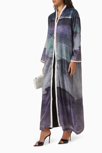 Printed Abaya in Organza