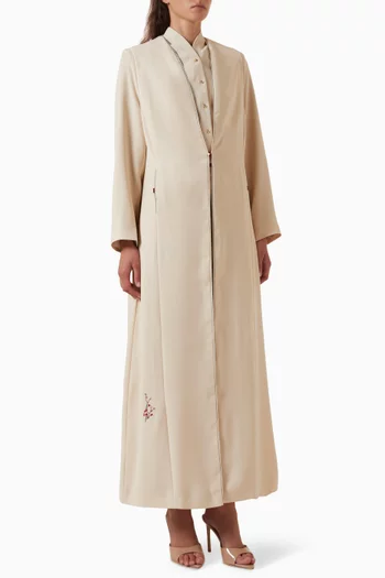 Contrast-trim Abaya