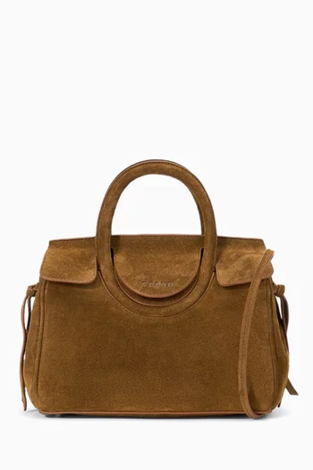 Mini Maude Carryall Tote Bag in Suede