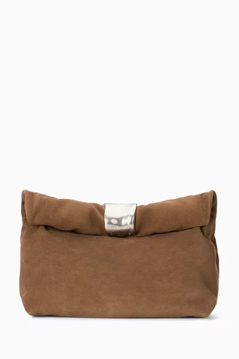 Small Cuff Clutch in Suede