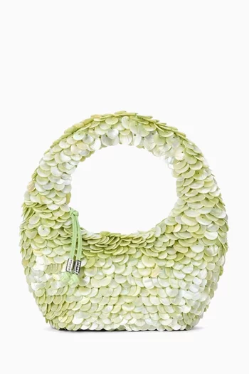 Reef Pearl-embellished Top-handle Bag