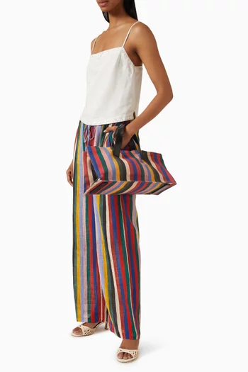 Small Port Horizontal Tote Bag in Canvas