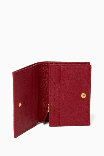 VLogo Signature Wallet in Grainy Calfskin