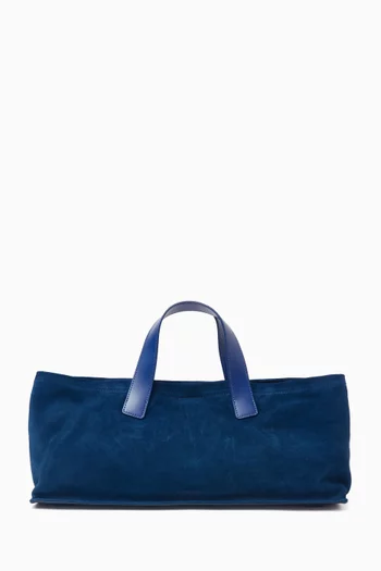 Small Port Horizontal Tote Bag in Suede